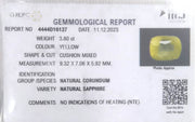 3.80/CT Natural Ceylonese Pukhraj with Govt Lab Certificate-YELSA9U